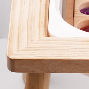 Multifunctional Solid <strong>Wood</strong> Children's Desk Kindergarten Kids Play Writing Desk Building Block Storage Features Educational Toys - Product Image 4