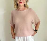 Pull en coton tricoté OEM ODM pour femme, léger, coupe ample, manches courtes, style décontracté, idéal pour les vacances G