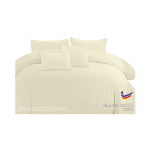 Juego de edredón individual de lujo Clover 710TC funda de almohada de sábana bajera de microfibra (ajuste de colchón de 25cm) | Diseño de color sólido ultrasuave - Product Image 1