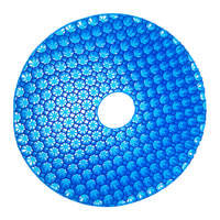 Coussin de siège rond pour chaise de bureau Traitement des hémorroïdes et soulagement de la douleur du coccyx Coussin de siège frais en gel bleu respirant pour beignet oblong