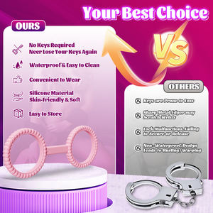 Bdsm Fetisj Flirten Liefde Manchetten Flexibele Siliconen Zachte Handboeien Snelle Manchetten Volwassen Seksspeeltje Manchetten Voor Koppels Erotisch Spel - Product Image 3