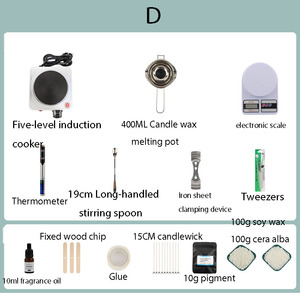 Kit de démarrage <span class=keywords><strong>pour</strong></span> la fabrication de bougies parfumées faites à la main, pot à faire fondre la cire, réchaud chauffant, outils et fournitures <span class=keywords><strong>pour</strong></span> la fabrication de bougies DIY - Product Image 6