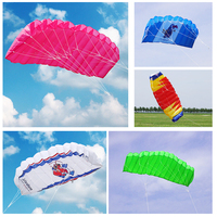Publicité professionnelle double ligne parapente cascadeur cerf-volant tissu et nylon puissance cerf-volant pour usage sportif de l'usine de cerf-volant