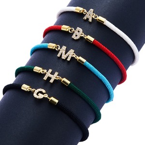 Bracciale alla Moda con Cinturino Regolabile e 26 Lettere, Bracciale in Oro con Diamanti e Zirconi, Braccialetti Intrecciati da Donna, Gioielli dell'<span class=keywords><strong>Amicizia</strong></span> - Product Image 5