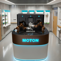 Robot Barista à 2 Bras, Distributeur Automatique avec Écran Tactile et Refroidissement Thermoélectrique