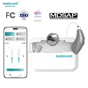 <span class=keywords><strong>Haut</strong></span> <span class=keywords><strong>de</strong></span> <span class=keywords><strong>gamme</strong></span> pour les aides auditives RIC rechargeables Bluetooth à 12 canaux avec AI et suppression du bruit - Product Image 1