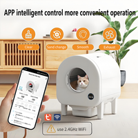 Bac à litière intelligent pour chat, autonettoyant, automatique, 65L, fermé, contrôle par application, surveillance vidéo, auto-désodorisation, écologique, facile