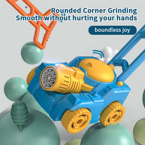 Souffleur de bulles électrique automatique pour enfants, machine à bulles en forme de tondeuse à gazon à pousser à la main, jouet de fête amusant avec solutions de bulles - Product Image 3