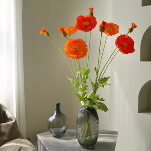 Fleurs artificielles de pavot Yihua Floral Art, 108 cm, en soie, pour décoration de mariage et de maison, style romantique - Product Image 4