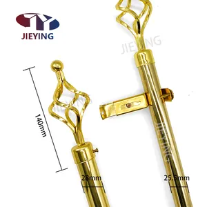 Jieying拡張可能な鉄のカーテンロッドセットカーテンポールトラック金属ツイスト鍛造金属カーテンレールブラケット