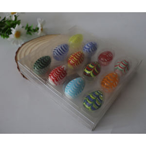 12 шт., цветные пасхальные яйца 30 мм - Product Image 2