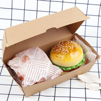 Maßgefertigte Hamburger-Box Papier-Lebensmittelverpackungsbox