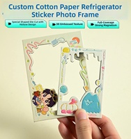 Produsen Grosir Bingkai Foto Magnetik Kertas Katun Ramah Lingkungan OEM, Tempat Foto Kulkas Die-Cut, Suvenir