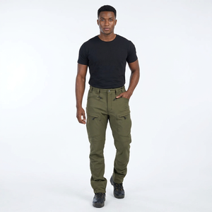 <b>Pants</b> Mid Waist Straight Leg Full Length Solid Color Side Pockets Zipper Fly Autumn Wear - Product Image 1