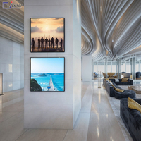 Layar Digital Signage LCD Persegi 27 Inci 1920x1920, Layar Sentuh Android, Pemasangan di Dinding, Bingkai Foto Seni NFT, Panel Monitor