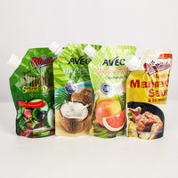 Doypack de jus debout réutilisable emballage de liquide personnalisé boisson en plastique biodégradable pochette à bec verseur pour jus de fruits