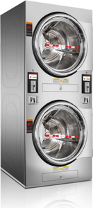 Secadora de ropa de doble pila, secadora de lavandería operada con monedas, secadora apilable - Product Image 2