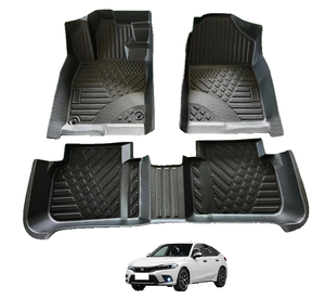 Tapis de sol de voiture de qualité supérieure en caoutchouc TPE 3D imperméable, antidérapant, protection toutes saisons, ensemble complet de 3 pièces pour Civic CR-V - Product Image 1