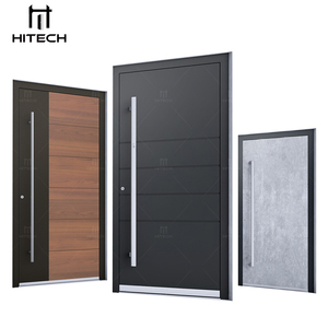 HiTech-US ประตูหน้าบ้านสุดหรูสีดำทองประตูด้านนอกสีดำและสีทองโปรไฟล์อลูมิเนียมหลัก - Product Image 1