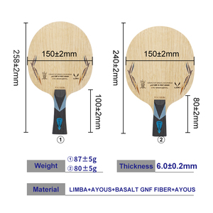 Loki Rxton 9Pro Inner 5+2 Basalt GNF Fiber - Telaio da Ping Pong con Superficie in Limba per Giocatori di Attacco Veloce e Looping - Product Image 6