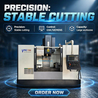 Centre d'usinage vertical de haute précision VMC1160 Fanuc Siemens pour le traitement des moules, fraisage automatique robuste