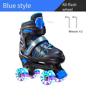 Patins à roulettes réglables OEM pour enfants et adultes, base double rangée, design professionnel, roues lumineuses clignotantes - Product Image 2