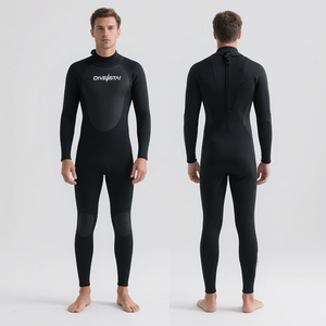 Venta al por mayor logotipo personalizado 3MM neopreno de una pieza de manga larga impermeable de cuerpo completo adulto traje de buceo traje de baño para hombre - Product Image 1