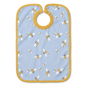 Bavoirs extra longs imperméables pour bébé avec fermeture à bouton-pression réglable, bavoir d'alimentation pour tout-petit, doux et léger en polyester et coton, bavoir anti-bave pour nourrisson - Product Image 2