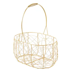 Rose Gold Metal Plating Iron Gold Wire Basket Storage Basket - Buy Storage Basket