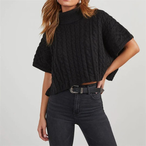 Maglione a collo alto 2024 Casual da donna <span class=keywords><strong>senza</strong></span> <span class=keywords><strong>maniche</strong></span> con Logo frontale - Product Image 6