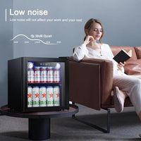 12 bouteilles 48 canettes de boissons réfrigérateur porte en verre pour boissons ou bière vin-petit distributeur de boissons pour la maison, le bureau ou le bar