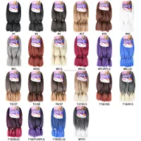 Extensions de tresses synthétiques pré-étirées Jumbo 400 grammes, texture YAKI, 6X, pour tresses africaines
