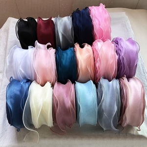 סיטונאי בגד אבזר 5.5cm רחב Fishtail Sheer אורגנזה רצועת כלים עבור מלאכות פרח אריזה Eedding דקו - Product Image 2