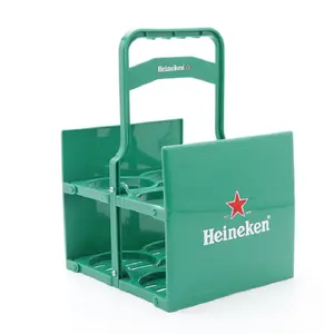 Nieuwe Ontwerp Promotionele Voedsel Drank Plastic Materiaal 6 Flessen Pack Display Opslag Bier Wijn Bierfles Houder