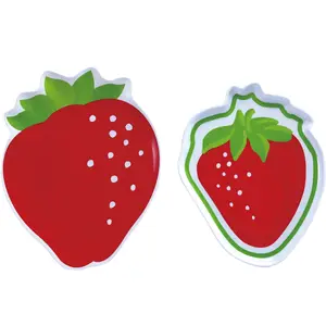 可爱形状糖果果盘三聚氰胺草莓设计餐饮餐盘