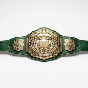 Ceinture de champion personnalisée plaquée or, ceinture de récompense pour la lutte, la boxe et les sports, logo personnalisé, nom gravé - Product Image 1