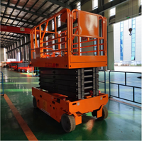 Plateforme élévatrice à ciseaux électrique autopropulsée en acier haute résistance, hauteur maximale 14,2 m, pour la logistique d'entrepôt et la construction
