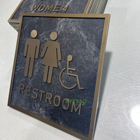 Plaque de porte en acrylique YIYAO pour bureau, salle de bain, toilettes