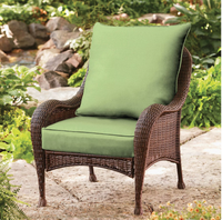 Chaise d'extérieur tressée pour balcon, imperméable, avec sangle amovible et lavable, style minimaliste moderne, en polyester et éponge, pour mobilier de jardin.