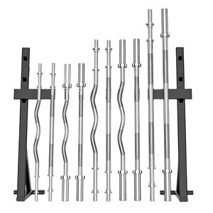 Juego de pesas de seguridad portátil 1,2 m-2,2 m levantamiento de pesas gimnasio Barra de rizo recto hierro fundido y aleación de cromo acero duradero antideslizante - Product Image 2