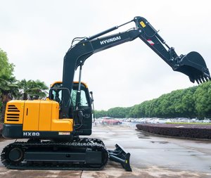 La Corée a fait Hyundai HX80 a utilisé l'excavatrice hydraulique de chenille l'équipement Hyundai HX80 d'excavatrice de machines de petit prix de 8 tonnes Hyundai - Product Image 2