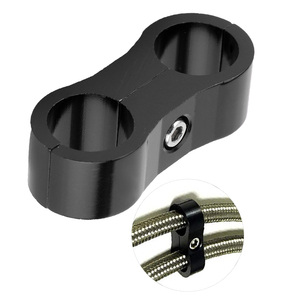 Aomei nhôm dầu nhiên liệu dòng gắn kẹp chia an6 an8 AN10 anodized đen bện đôi ống tách kẹp inch - Product Image 2