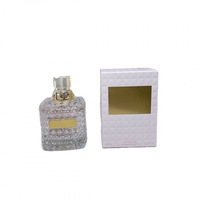Flacon en verre 100 ml pour parfum avec bouchon doré et emballage boîte pour le stockage de parfums