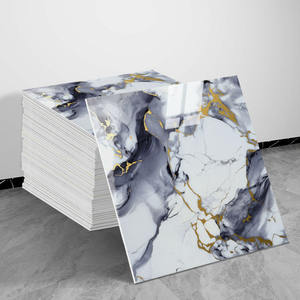 Stiker Wallpaper Dinding Dekorasi Rumah Motif Geometris Anti Air, XPE Self-Adhesive Kilap Tinggi, Motif Marmer - Product Image 3