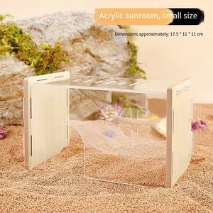 Maison Hidey pour hamster en acrylique transparent | Retraite anti-basculement pour hamsters syriens, nains et <span class=keywords><strong>roborovski</strong></span>, hérissons - Product Image 6