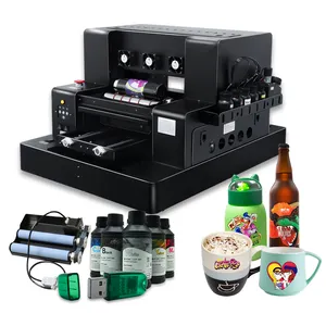 Impresora de inyección de tinta UV A3, soporte para botella, bolígrafo UV A3 con software Rip, gran oferta