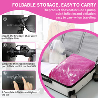 Sillón Inflable Individual para Acampar al Aire Libre, Sofá Cama Inflable en Forma de S con Asas para Sala de Estar