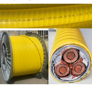 5kV 8kV 2AWG 2/0AWG <span class=keywords><strong>4</strong></span>/0AWG EPR Aislamiento AIA Blindado VFD o 3C con <span class=keywords><strong>3</strong></span> cables de tierra <span class=keywords><strong>Cable</strong></span> de alimentación <span class=keywords><strong>corrugado</strong></span> - Product Image 5