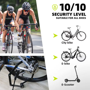Lucchetto <span class=keywords><strong>Antifurto</strong></span> per Bicicletta in Acciaio Temprato Resistente con Codice a 4 Cifre e Catena Pieghevole da 120cm - Product Image 2