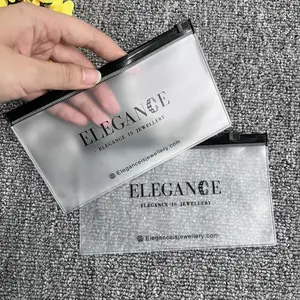 Best Selling Custom Frosted PVC Bag With Clear Logo Jewelry Pocket Small Packaging Zipper Bags For Jewelry Pvc Jewelry Pouch